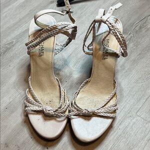 Michael Kors Women's White Braided Heels